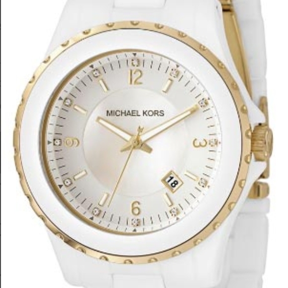Michael Kors White and Gold Watch MK5249 - Picture 1 of 6